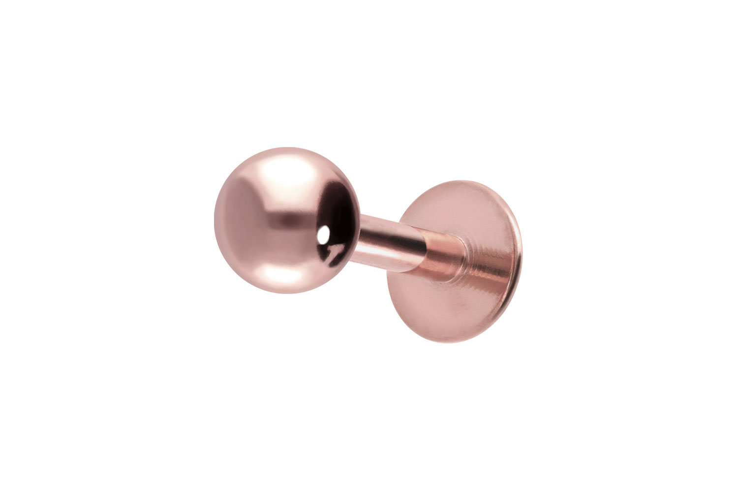 Titan Labret Piercing ABGERUNDETE PLATTE